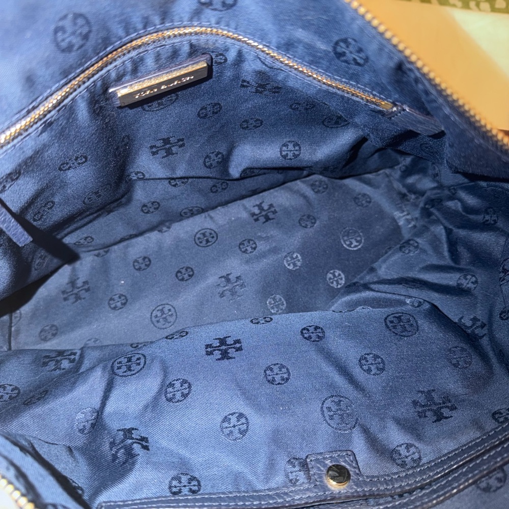 Tory Burch Dark Navy Leather Satchel - Picture 6 of 6